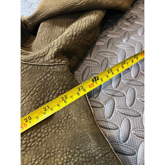 Reilly Olmes Mens Leather Jacket‎ Plaid Lined Full Zip Retro Size Large - Picture 10 of 11